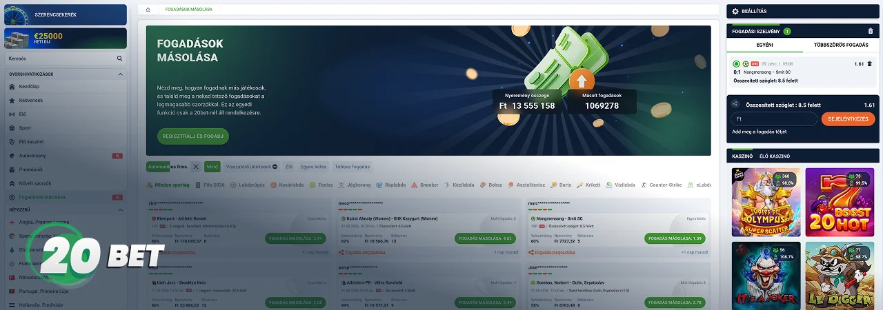 20Bet Fogadási platform 20Bet Fogadási platform